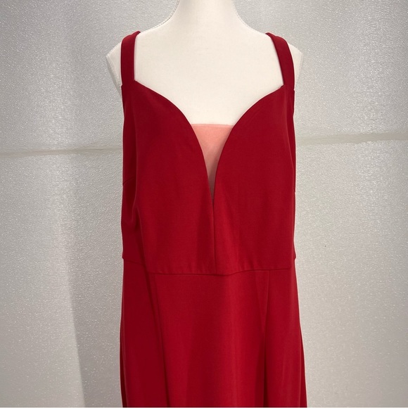 NWT Elegant Sleeveless Dresses Mesh V-Neck with Mesh Panel Maxi Cocktail Dress - Picture 6 of 17